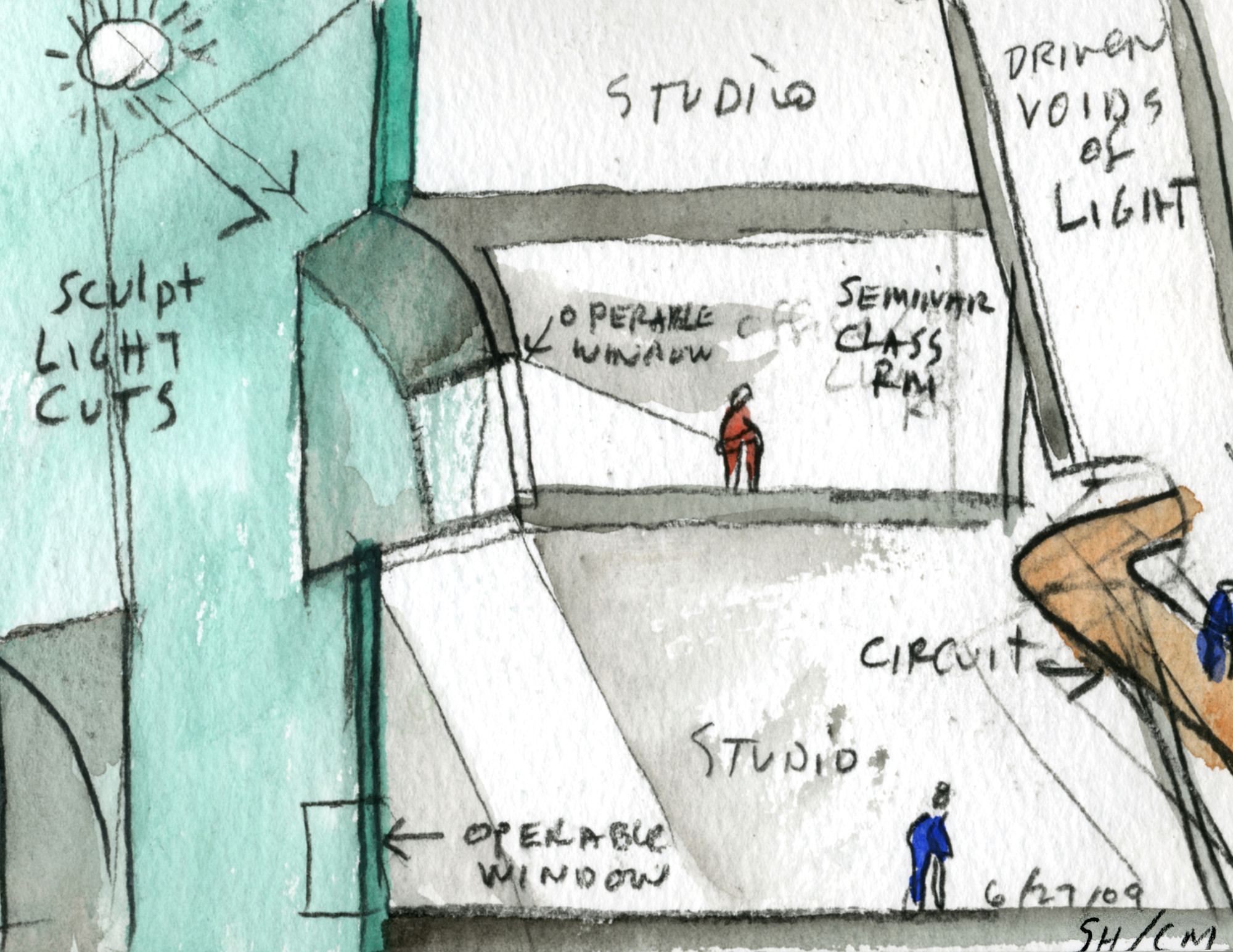 Watercolor by Steven Holl